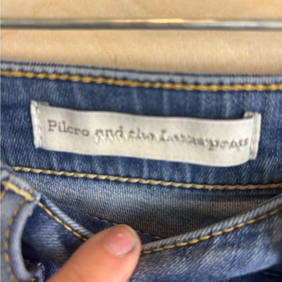 Pilcro Script High-Rise High-Low Skinny Jeans Size 32 - Picture 3 of 5